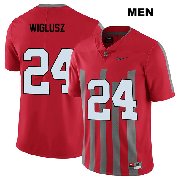 Ohio State Buckeyes Men's Sam Wiglusz #24 Red Authentic Nike Elite College NCAA Stitched Football Jersey MD19L07II